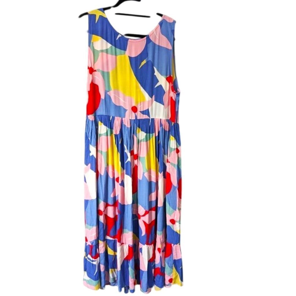 Mister Zimi Vibrant Floral Print Tiered Dress Size 12